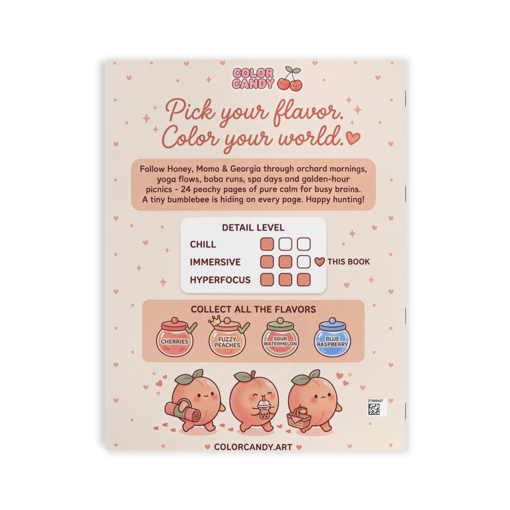 Color Candy — Fuzzy Peaches · Volume 2 — Cute Coloring Book