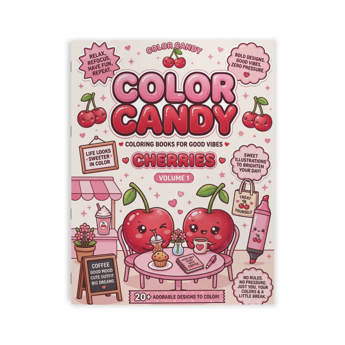 Color Candy — Cherries · Volume 1 — Cute Coloring Book
